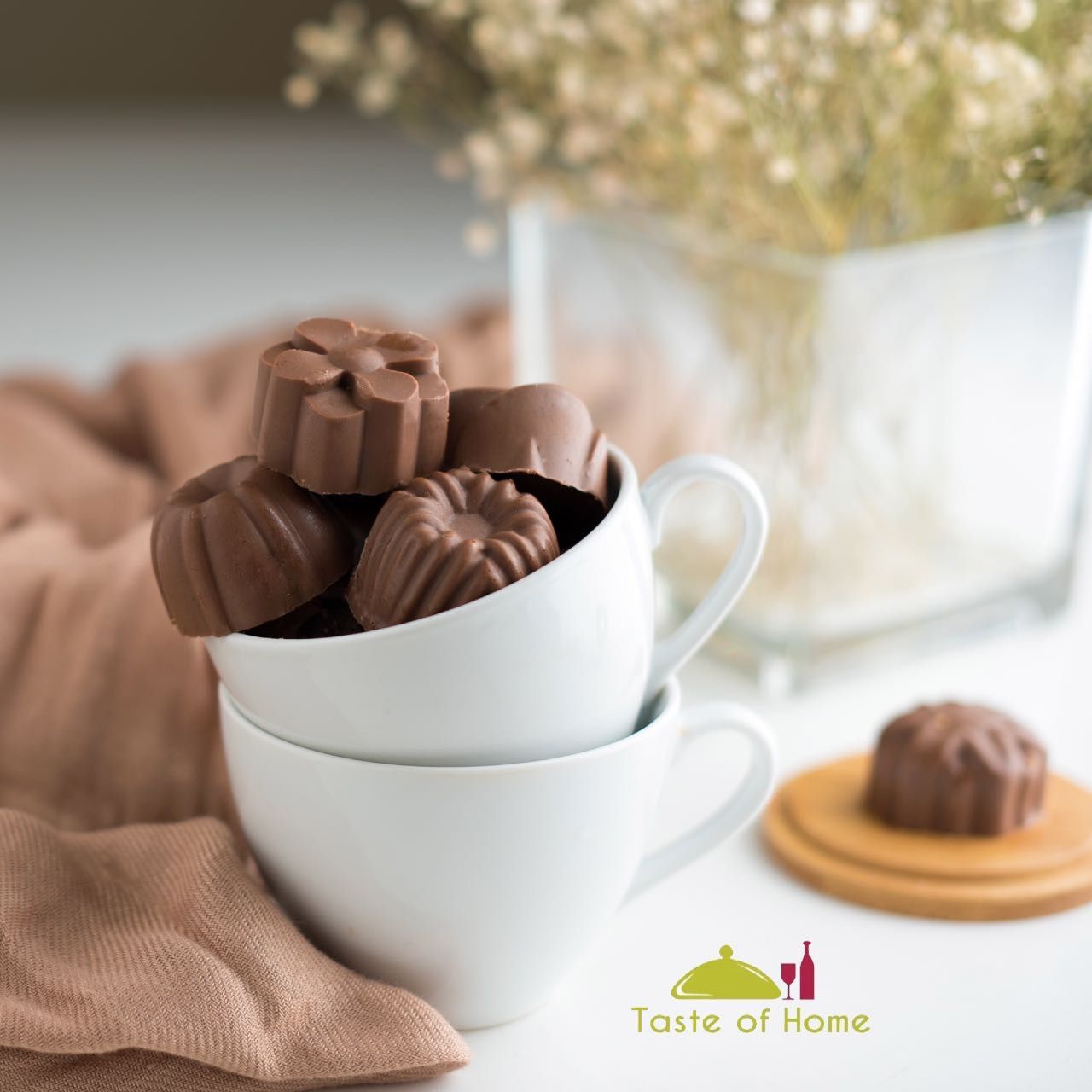 قطع شوكولاته بالحبة